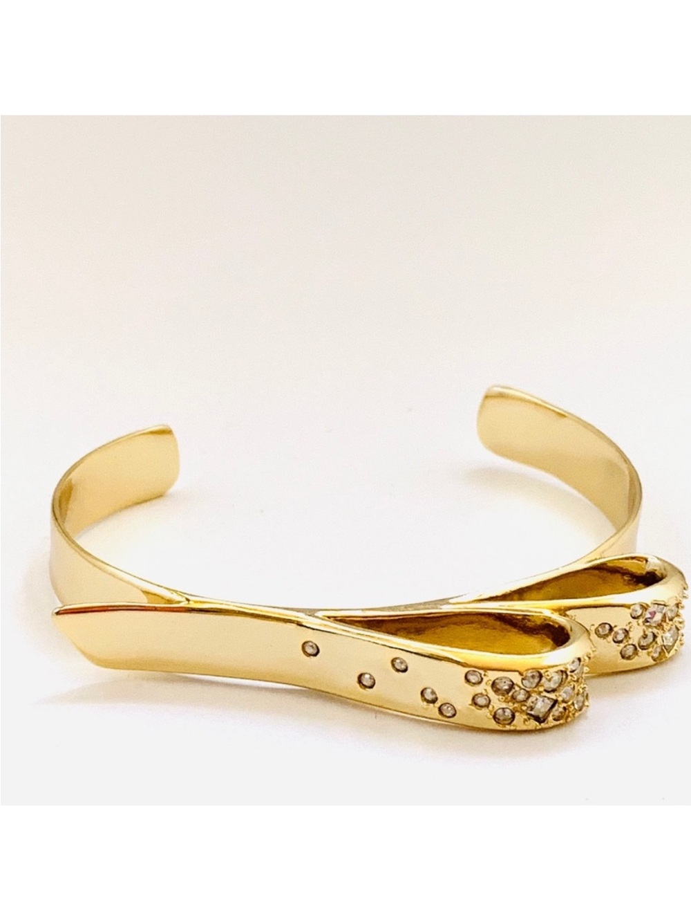 ALEXIS BITTAR • New Rare Ribbon Bracelet Swarovski Crystal Dusted Cuff Bracelet